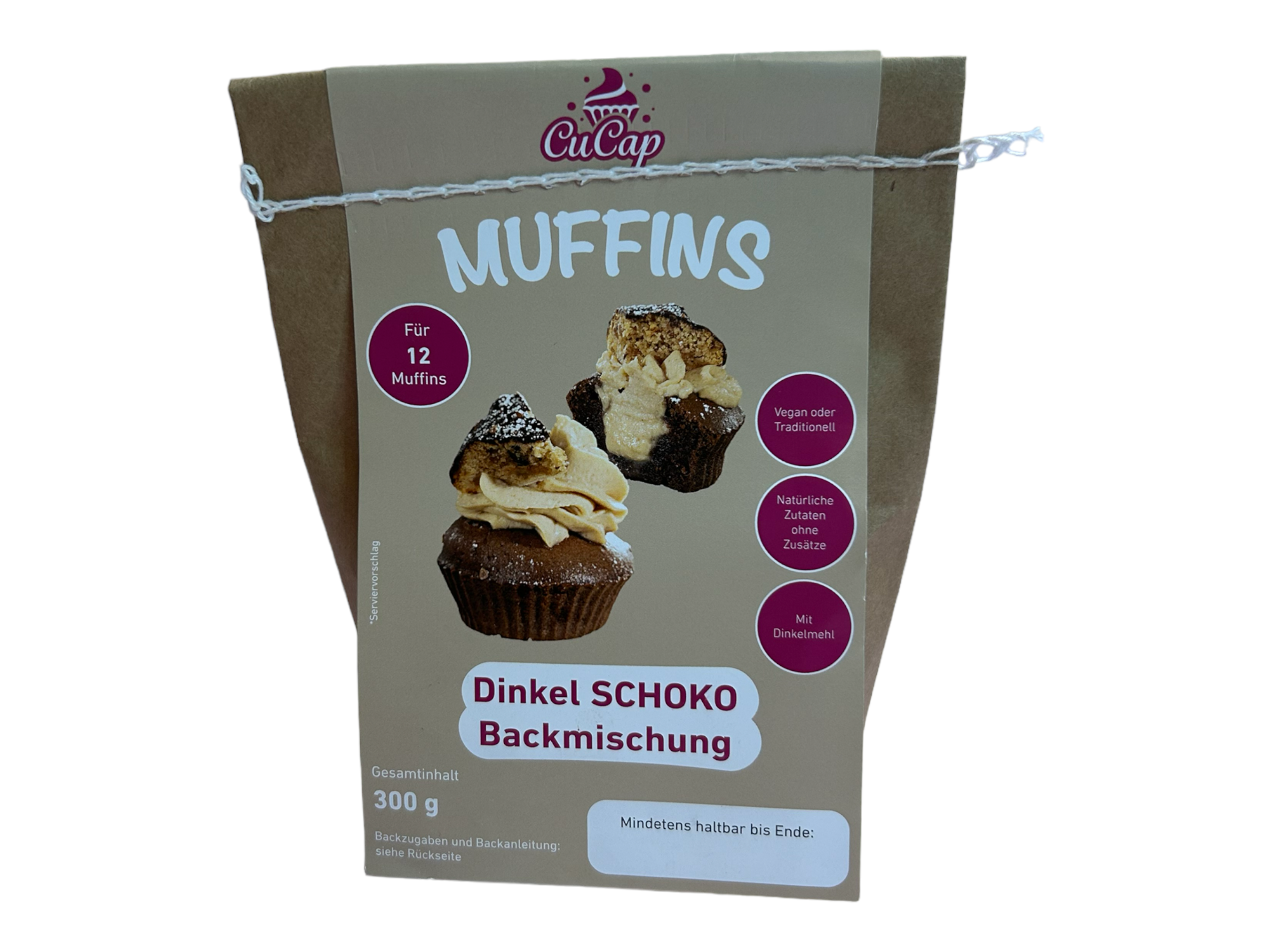 Muffin Backmischung Schoko aus Dinkelmehl - ohne Zusatz und Konservierungsstoffe